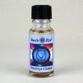 Sun's Eye Third Eye Chakra (Intuition & Insight), Sun's Eye Chakra Oil, 1/2 Ounce Bottle