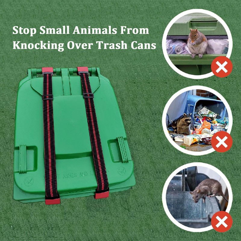 HANPINYUAN Metal Double Claw Outdoor Locking Bear Proof Trash Can