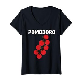 Womens Pomodoro Freschi Fresh Tomatoes Italian Summer Tomatoes V-Neck T-Shirt