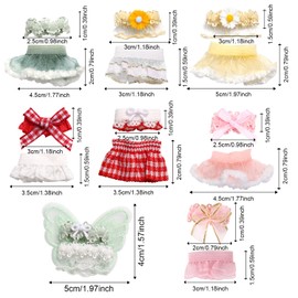 Goktvai 8 Sets 3 Inch Doll Outfits for Sonny Angel, Adult Collector Clothes with Tops & Skirts Doll Accessories for Decoration and Display (Yellow, Green, Red, Pink)