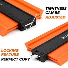 Lenski Gifts for Men Gifts Christmas Contour Gauge with Lock 2 Pieces, Christmas Gifts for Men, Gadgets for Men, Gifts for Dad, Grandpa, Santa Gifts for Men