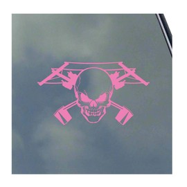 Lineman Skull with Crossed Poles Vinyl Sticker Decal Lineman Lineworker Powerline Technician Tradesmen
