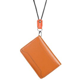 NQQNQQ BG-8 Genuine Leather Passport Wallet with Adjustable Lanyard for Travel - Folding Travel Wallet and Document Holder for Men & Women, Secure ID and Card Organizer. (Brown)