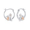 Hoop Earrings Girls, 925 Silver Girls and Dog/Cat/Horse Earrings Hoop
