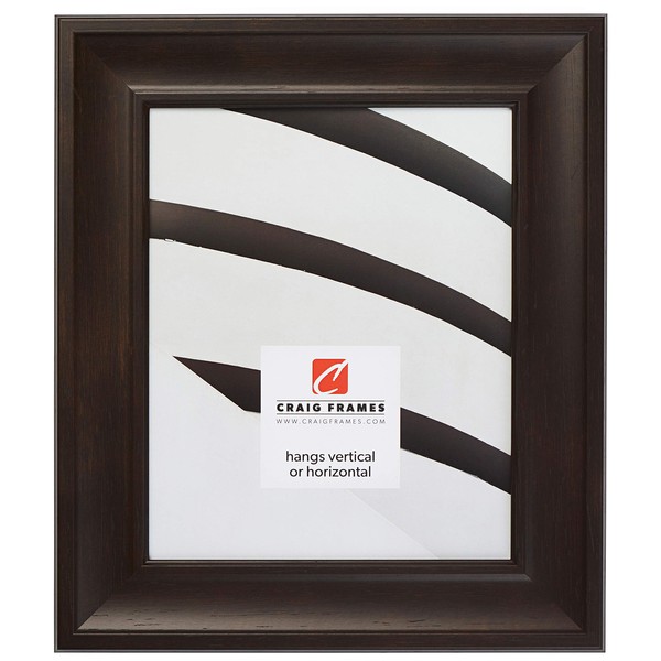 Craig Frames Scalloped American Barn, Faux Barnwood Picture Frame, Dark