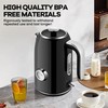 PUKOMC Electric Kettle, 1.7L Stainless Steel Tea Kettle with Temperature