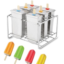 MOUMOUTEN Ice Cream Mould, Stainless Steel Embroidery Holder Moulds, Ice Cream, Industrial Kitchen, DIY, Ice Pop Maker Tool, Embroidery Holder Brush, Round Head (Round Head Plate)