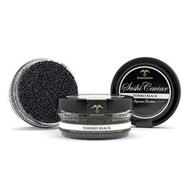 GUARANTEED OVERNIGHT! Tobiko Flying Fish Roe BLACK Sushi Caviar 1.1 lbs/ 17.5 oz/ 500 gr