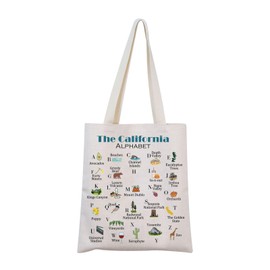 MNIGIU California Canvas Tote Bag California State Gift California Eco Tote Bag Reusable Bag Welcome Bag (Shopping Bag)