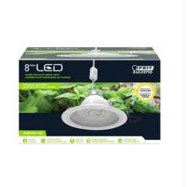 Spectrum Feit Electric 8 in. 32-Watt Clamp Mount White Full Spectrum LED Non-Dimmable Ind