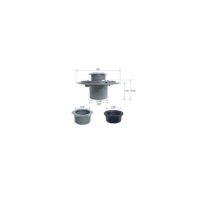 Neodrain 2-Inch PVC Sub Drain, Shower Drain Base, No Hub