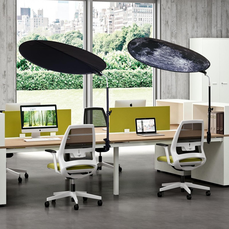 BOENBRO Office Cubicle and Desk Shade - Foldable 36" Circular
