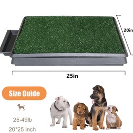 LITA Portable Pet Potty Training Pad Grass Toilet Trainer Tray Dog Bathroom Mat Indoor Dog Litter Box for Pet Training, Potty System (20 * 25 INCH)