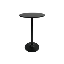 Pearington Santina, Single Round Cocktail Bar, Pub, and Bistro High Top Table with Black Top and Base