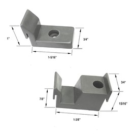 Gordon Glass™ Gray Jamb Guide and Bumpers for Sliding Shower Doors - Kit