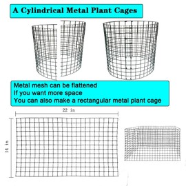Wire Plant Protector from Animals 10 Packs - 14" H X 14" D Metal Mesh Plant Cage Covers - Sturdy Garden Bunny Barricades Chicken Wire Cloche for Plants Shrubs Vegetables Flowers