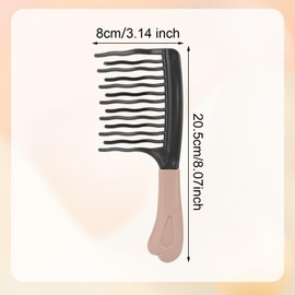 Curling Brush, Double Wavy Teeth, Wet Detangling Comb, Smooth Hair Brush, Styling Comb Tools for Women and Men, Long, Thick, Dry, Wet, Gift