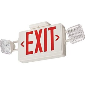 ECRG Lithonia Lighting Basics Emergency Light/Exit Combo with Remote Capacity, Square
