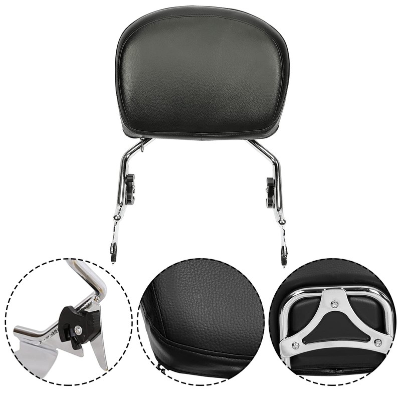 ECOTRIC Detachable Passenger Backrest Sissy Bar Compatible with 2009-2024 Harley