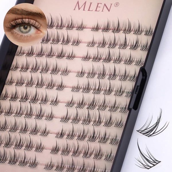 120 Pieces Individual Eyelash Extensions Cluster Eyelashes 9-12 mm D-Curl DIY Artificial Eyelashes for Eyelash Extension Reusable Eyelashes