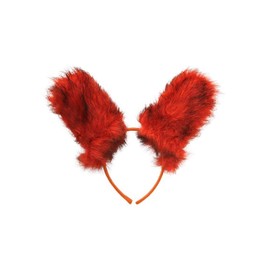 Deluxe Orange Fox Ears Headband - Faux Fur Ears with Foam Filling, One Size, Costume Accessory