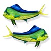 2 Pack Vinyl Sticker Decal Mahi Fish Vinyl Decal, 3