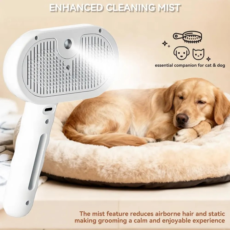 Cepillo De Vapor 3 En 1 Para Perros Y Gatos