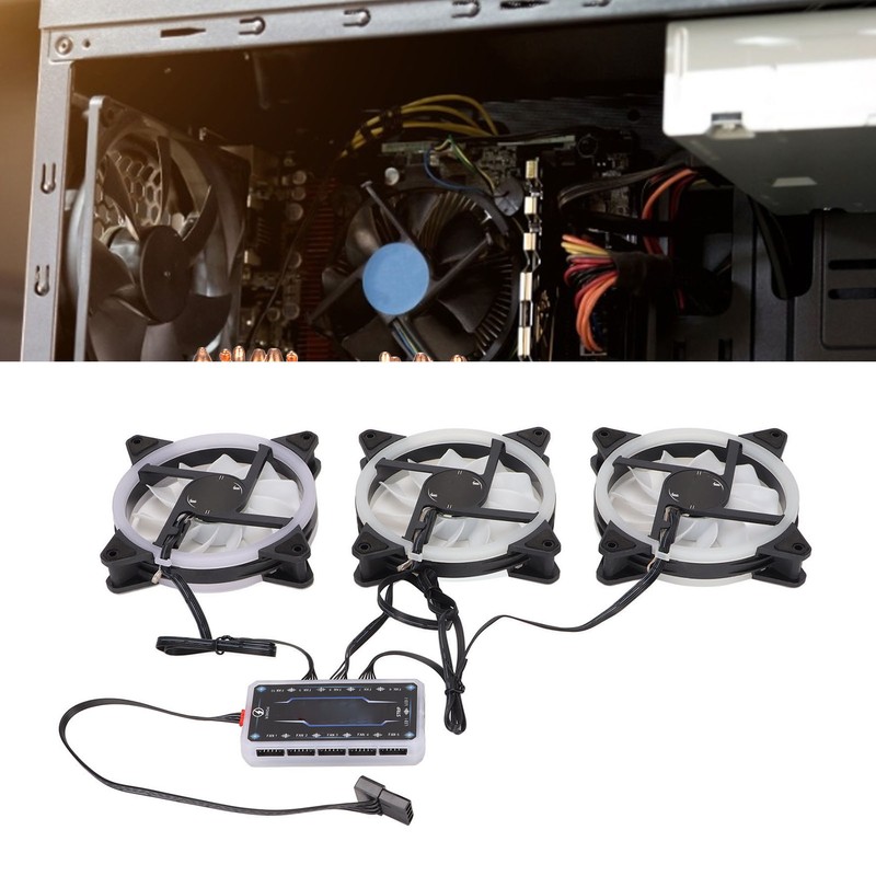 CPU Fan 11 Blades RGB Colorful Enhanced Frame Design Shockproof