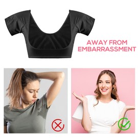 MILISTEN Underarm Pads Sweat Pads Armpit Vest Women's Absorbent Sweat Pads Against Sweat Stains and Odour Breathable for Women Girls Forearm Armpit Pads