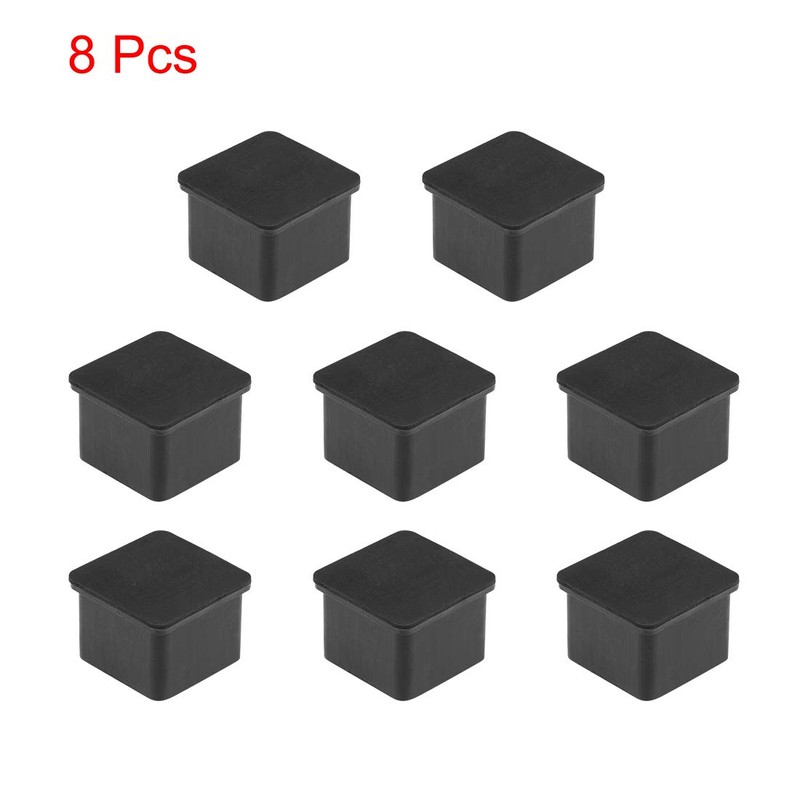 sourcing map Rubber Furniture Caps 30mm x 30mm Square Shaped