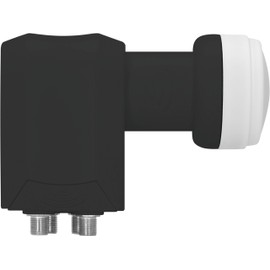 TechniSat Universal Quattro Switch LNB 40 mm Feed Receptacle (for Max. 4 Participants, Receiving an Orbit Position, LTE Interference-Proof, Four Legacy Outputs) Black