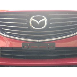 2 Front License Plate Tag Holder Mounting Adapter Bumper Kit Bracket for Mazda (All Models) Quantity Discount (9.45$ to 5.60$)(Each with 6 Screws + 2 Built in Nuts) – Premium Car Set Accessories (2)