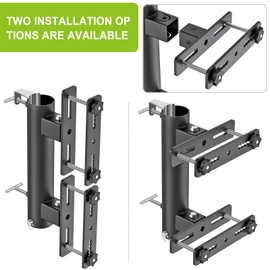 Lifeswell Heavy Duty Deck Railing Umbrella Holder, Adjustable Patio Umbrella Stand for 1-2 Inch Poles, Secure & Sturdy Railing Grille Mount, Maximizes Outdoor Space