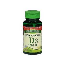 Nature's Truth High Potency D3 1000 IU Vitamin Supplement Softgels 250 Ct 6 Pack