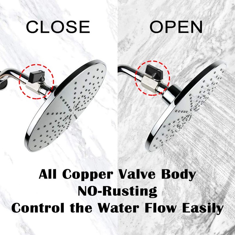 Joywayus Showerhead Shut Off Valve 1/2"NPT Female x Male Thread