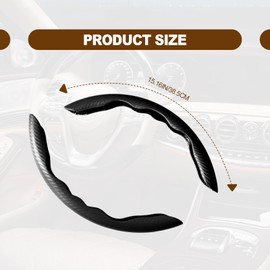 Car Interior Accessories Butterfly Steering Wheel Cover Car Carbon Fiber Anti-Skid Steering Wheel Cover (Black)