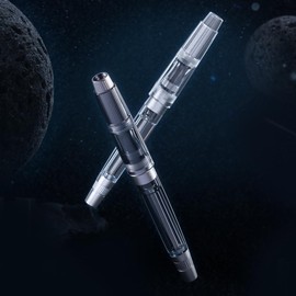 Natami Vacuum Filling Fountain Pen,Titanium & Acrylic Writing Office Business,Writing Office Business Large-Capacity Pen with Gift Case