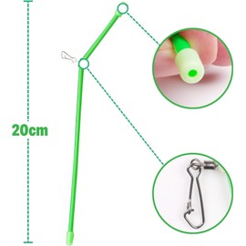 GUOYOU Pack of 20 Fishing Anti-Tangle Boom Set, Anti Tangle Boom Anti Tangle Fishing Boom with Swivel Bright Tangle Fishing Accessories for Fishing Separate Main Side Lines Prevent Tangling