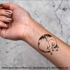 4 x 'Sleeping Cat' Temporary Tattoos - Water Resistant, Skin-Safe,