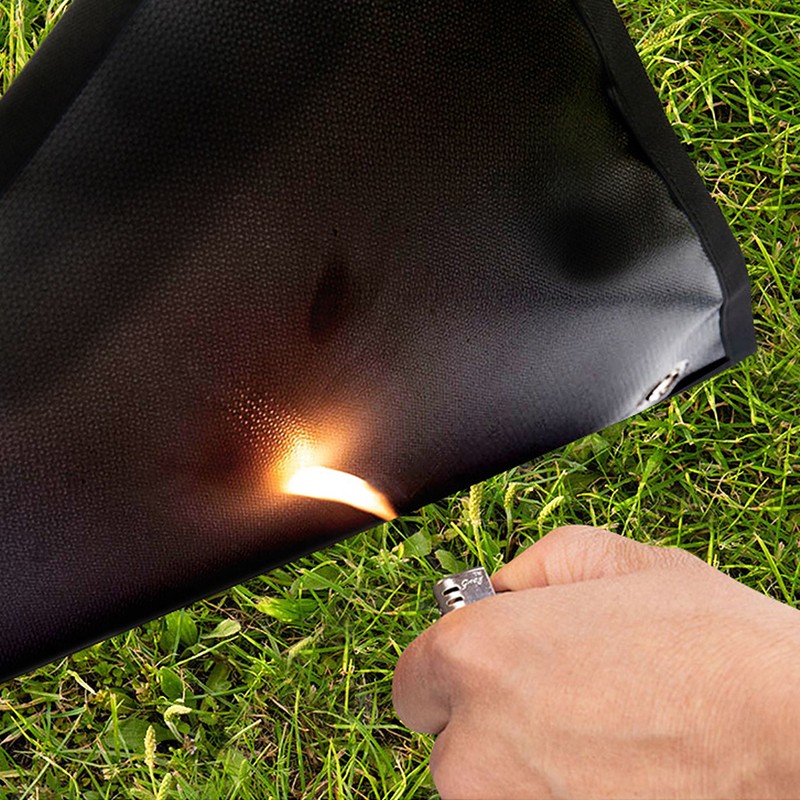 TOMSHOO Under Grill Mat Fire Pit Deck Patio Ember Mat