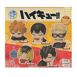 Haikyu Onemutan Go Back to Sleep Second Uniform Color Ver. Vol.2 Sleepy Head Mini Figure Mascot Shoyo Tobio Hotaru Kenma Tetsuro Set of 5 Gacha Gashapon Capsel Figure Japanese Ver.