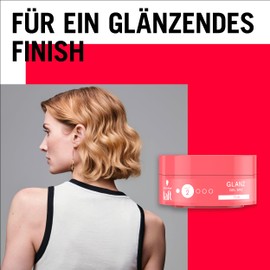 Schwarzkopf TAFT Gel Wax Radiant Shine (2 x 75 ml), Hair Wax for Shiny Finish, Gentle on Hair and Scalp, Vegan, Hair Styling Gel Wax