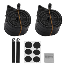 Bike Tire Repair Tool Kit Butyl Rubber with Replacement Inner Tube Round Patches Tire Levers20X1.75/2.125