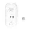Wireless Mouse Rechargeable DualMode 2.4G Ergonomic Mute Optical Computer Accessories(White