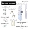 elox Narrow Stile Aluminum Door Mortise Deadlatch Lock Double Keyed