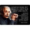 Schatzmix Tin Sign saying Albert Einstein enjoy the time metal