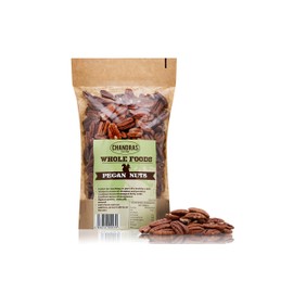Chandra Whole Foods – Pecan Nuts 500G - Low-GI Pecan Nut for Snacking, Smoothies, Baking & Cooking - Gluten-Free Keto Pecan Nuts, Rich in Protein & Vitamins & Antioxidants