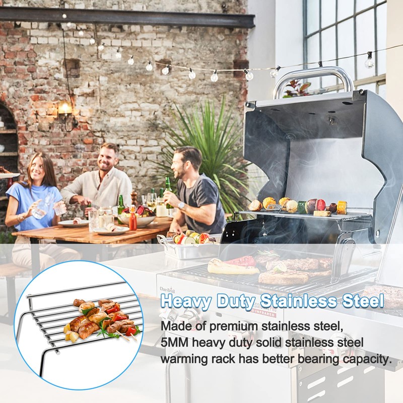 Adviace 65054 Grill Warming Rack for Weber Genesis 300 Series,