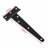 Black T-Shaped Gate Door Hinge – Heavy-Duty Triangle Strap Hinge
