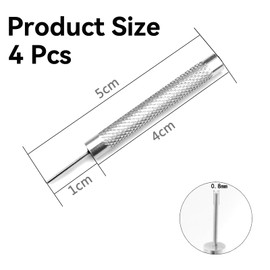 BHSTTNIXP 4 PCS Doorbell Removal Tools,0.8mm Doorbell Removal Pin Compatible with Nest, Google and Eufy,Universal Watch Repair Tools,Silver